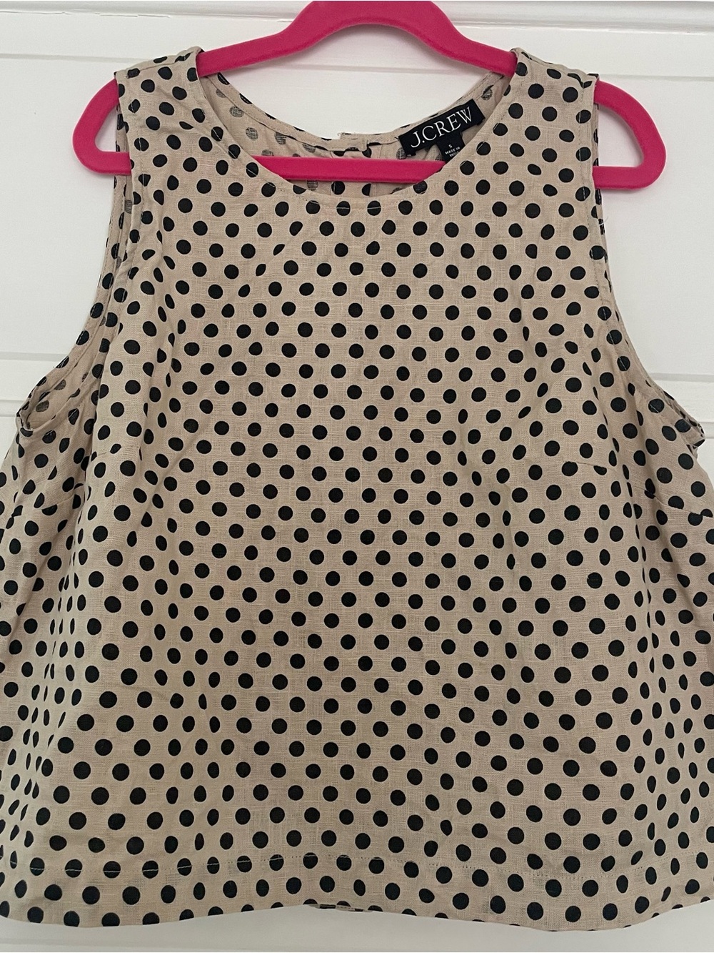 J. Crew swingy linen tank top with button-up back